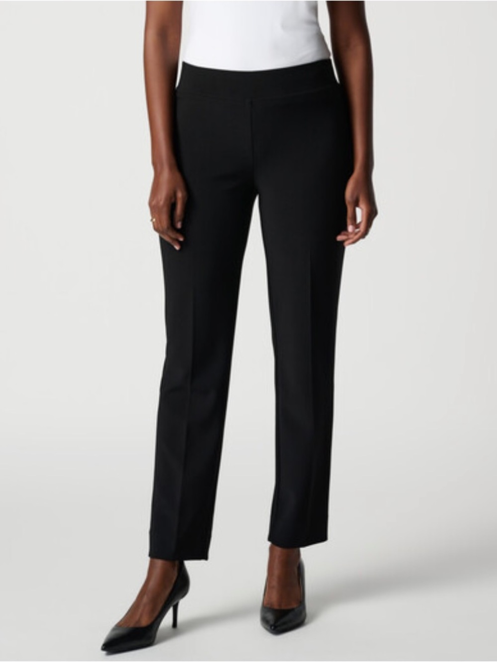 Joseph Ribkoff Black Slim Ankle-length Trousers